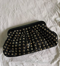 Studded Ruched Clutch Bag