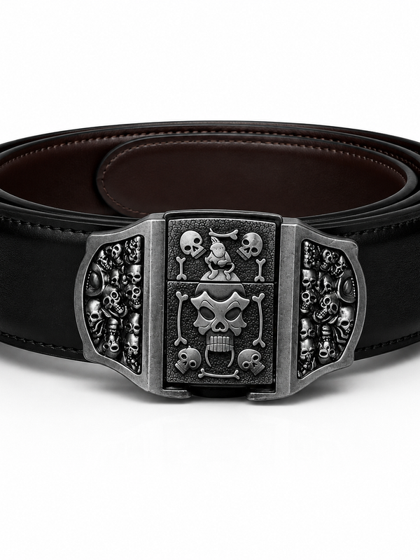 Skull Bone Lighter Belt