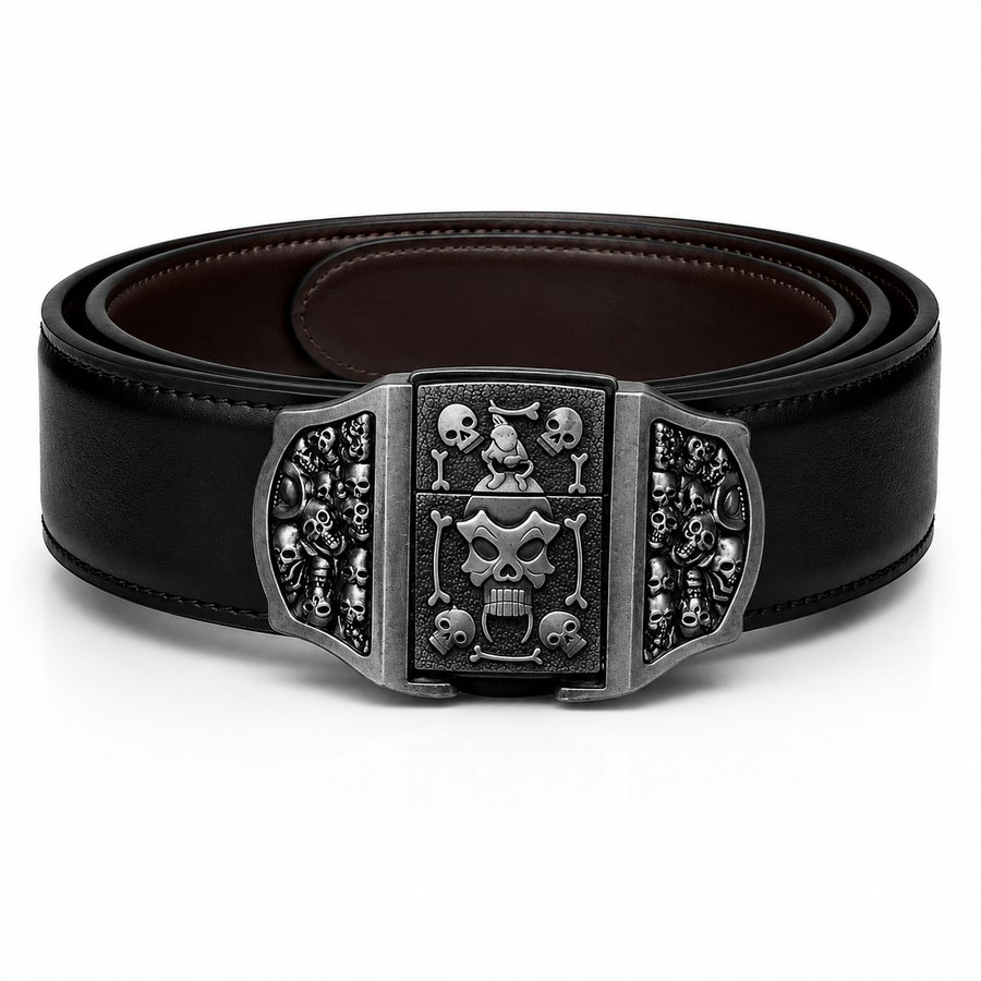 Skull Bone Lighter Belt