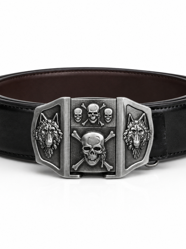 Wolf Skull Lighter Belt