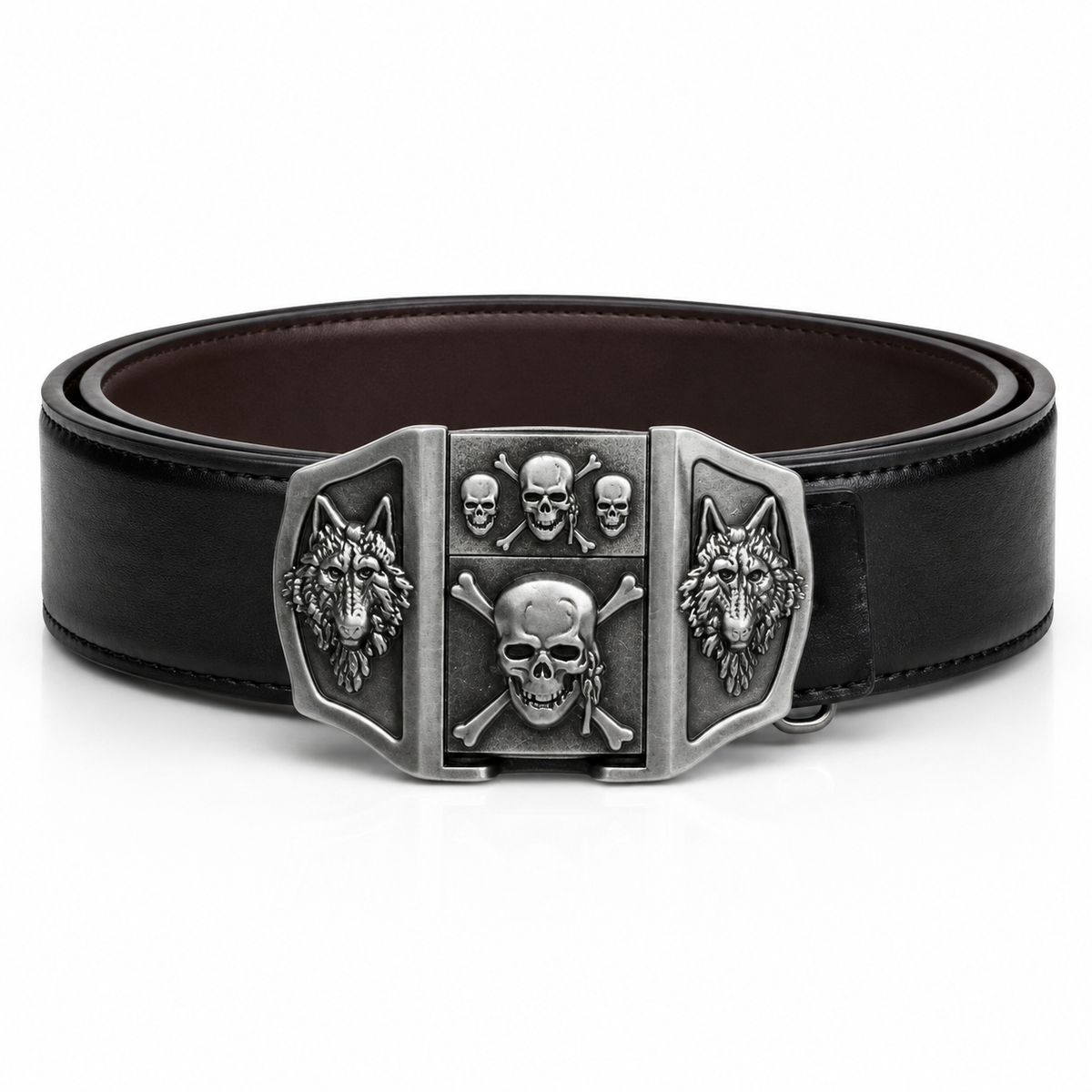 Wolf Skull Lighter Belt
