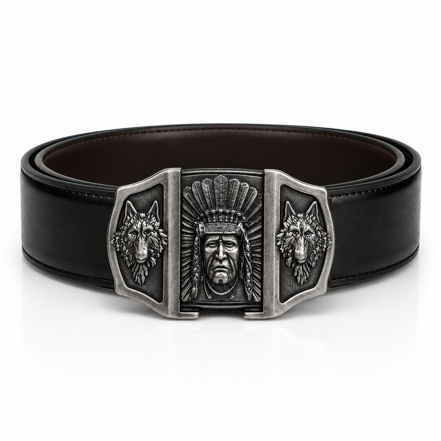 Ancient Wolf Lighter Belt