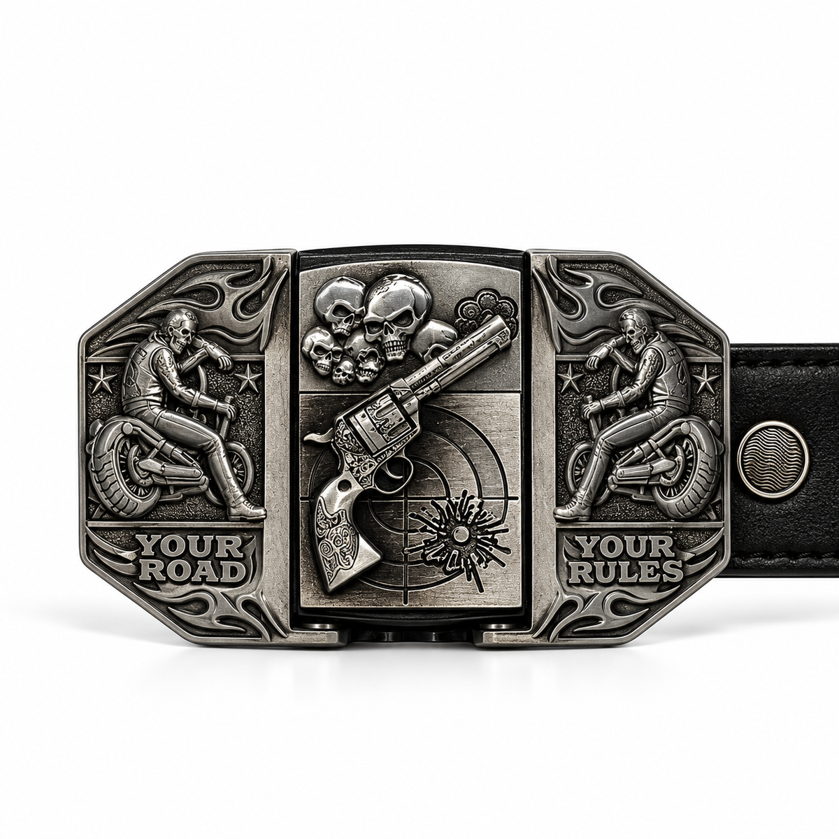 Skull Shot Lighter Belt