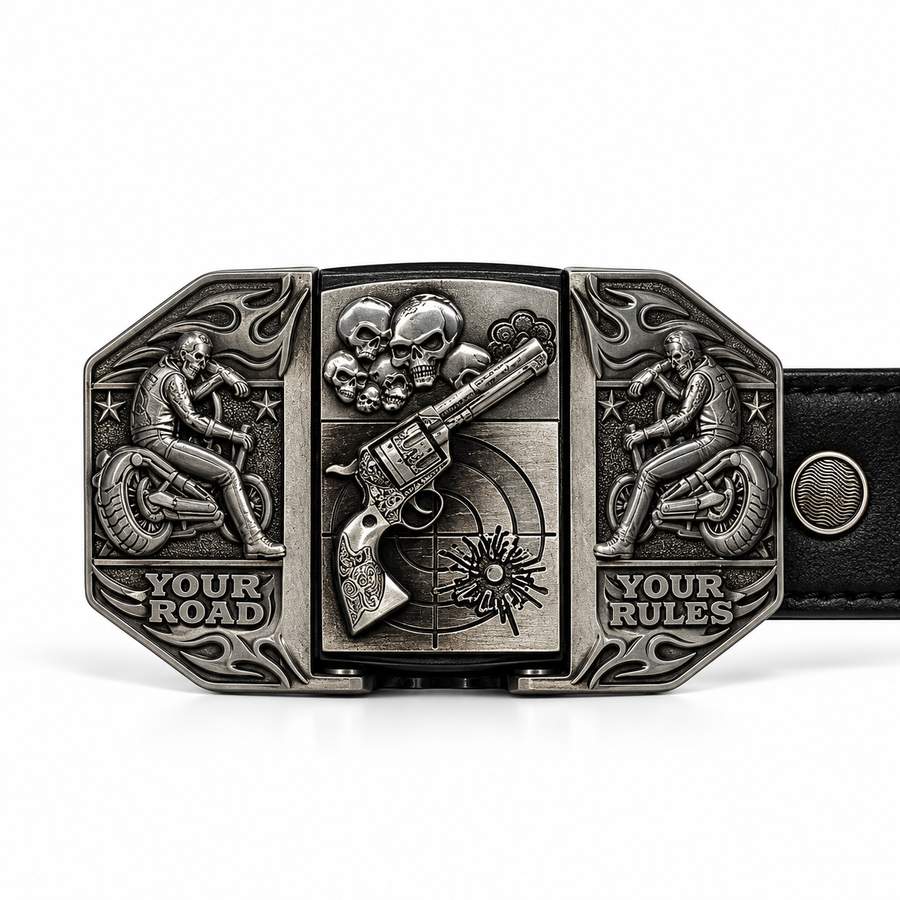 Skull Shot Lighter Belt