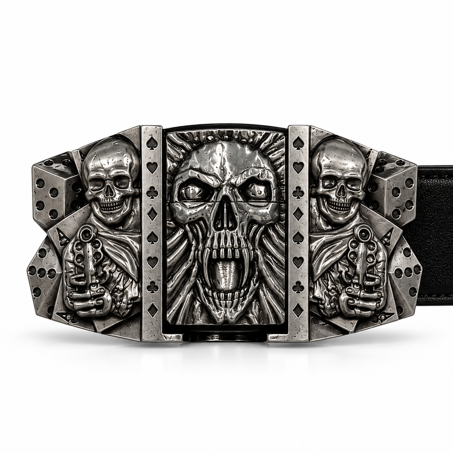 Skull Scream Lighter Belt