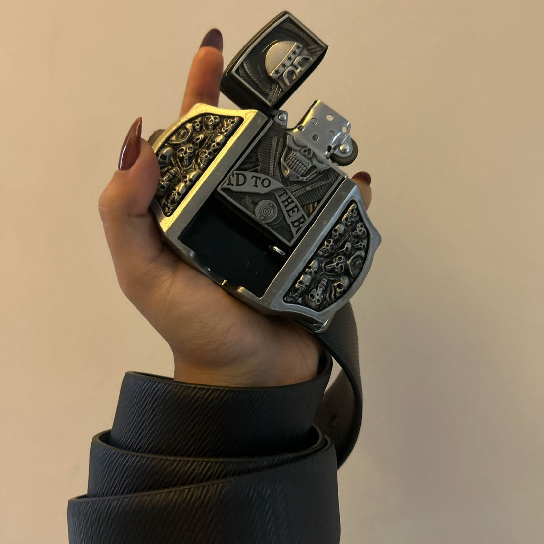 Skull Sain Lighter Belt