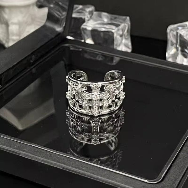 Cross Bedazzled Ring