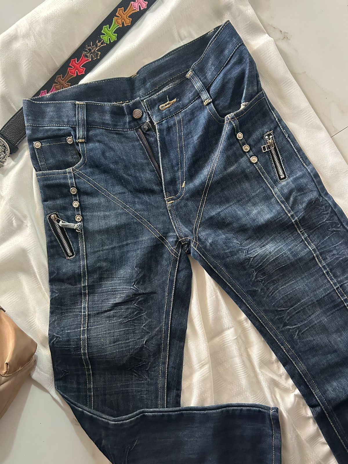 Vintage Dark Blue Jeans