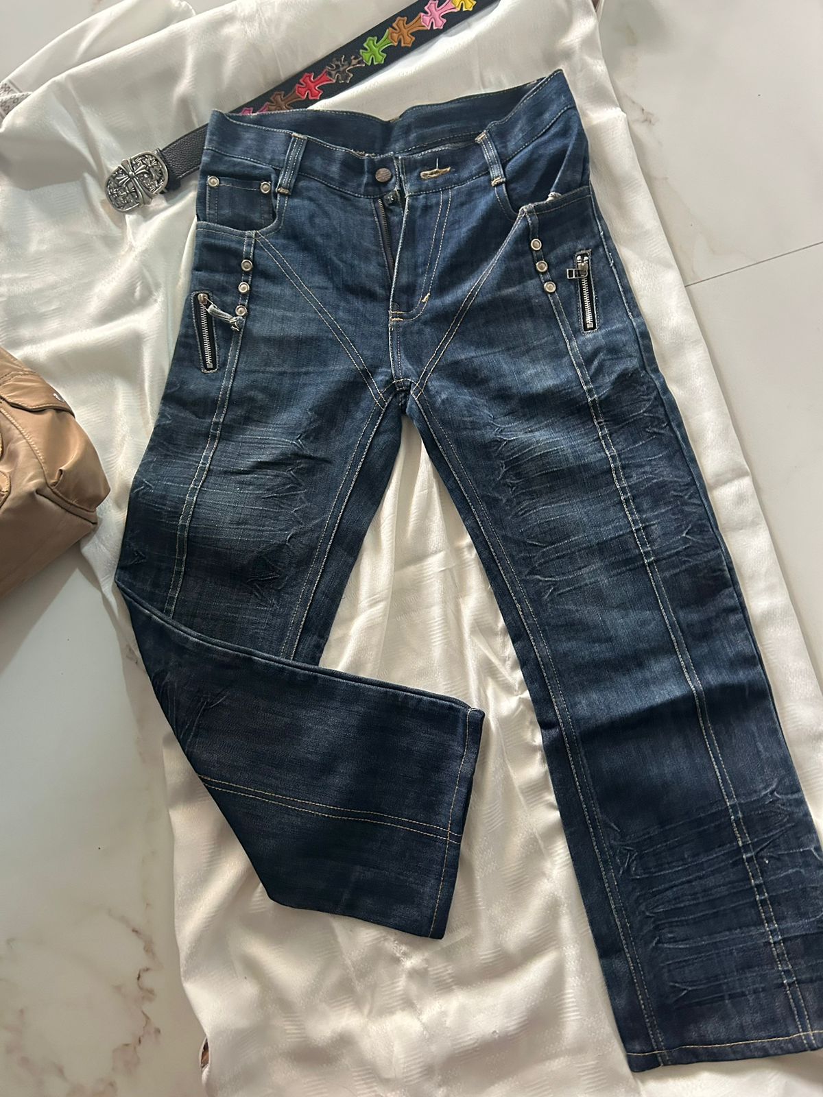 Vintage Dark Blue Jeans