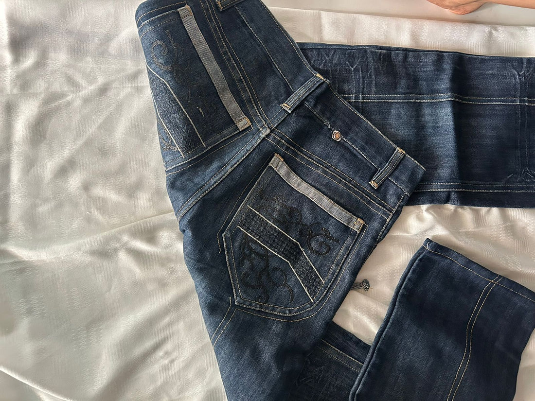 Vintage Dark Blue Jeans