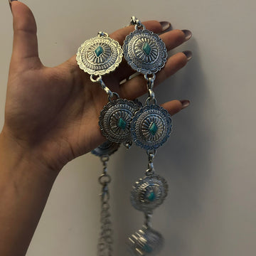 Small BlueStone Oval Waist Chain