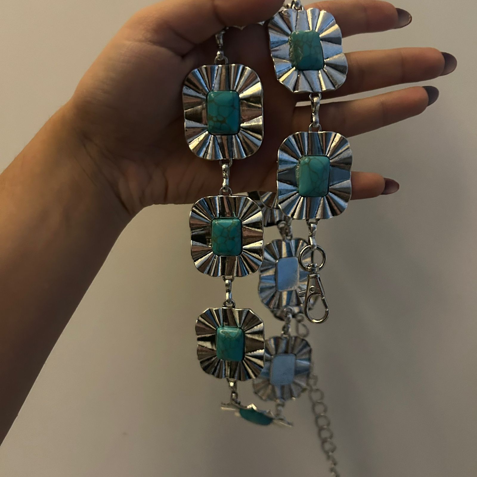 Square Bluestone Waist Chain