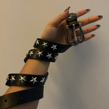 Thin Star Studs Belt