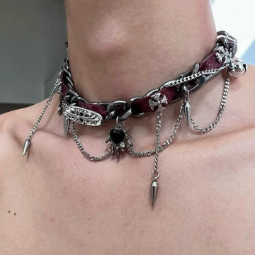 Heart Cross Choker