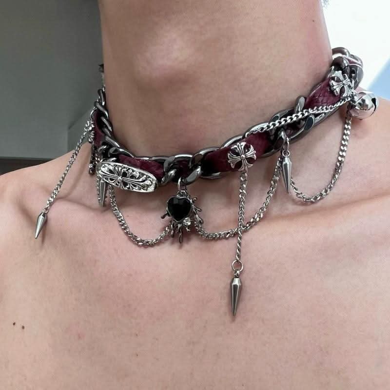 Heart Cross Choker