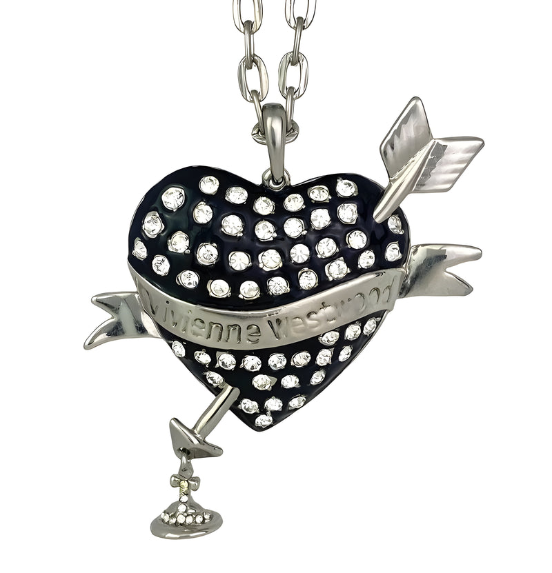 Vivi Black Heart Necklace