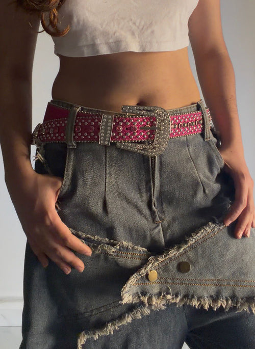 Pink Studded Belt