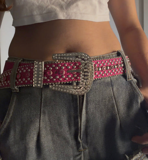 Pink Studded Belt