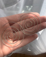 Silver Spiral Hoops