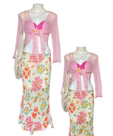 Pink Tie-up with Skirt