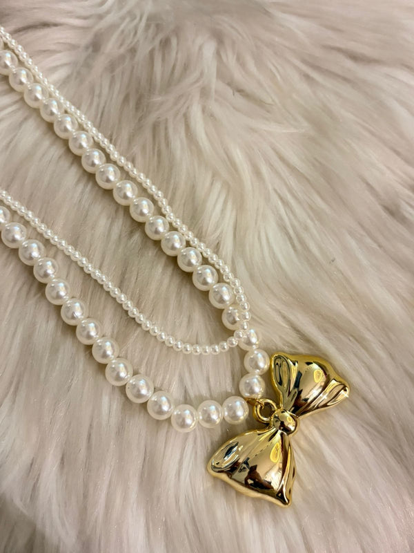Bow Pearl Set