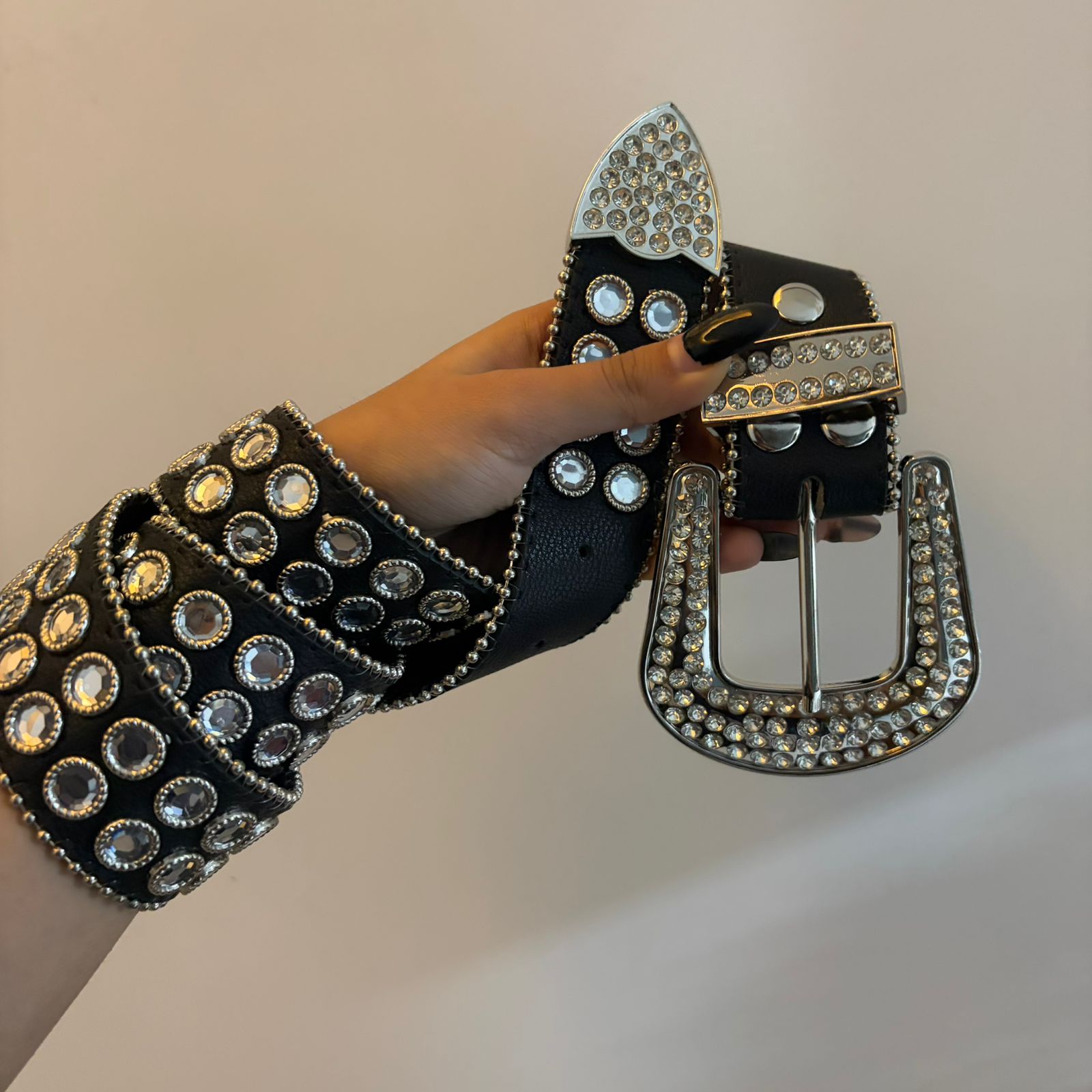 Glass Studded Belt