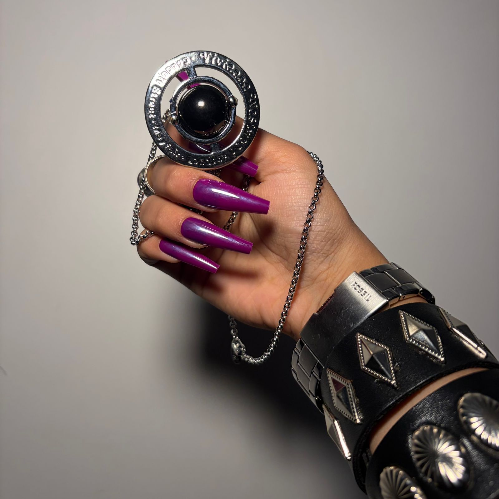 Vivi Black Orb Necklace