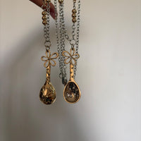 Mixed Metal Spoon Necklace