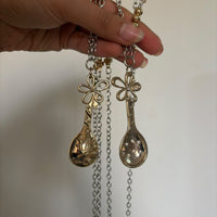 Mixed Metal Spoon Necklace