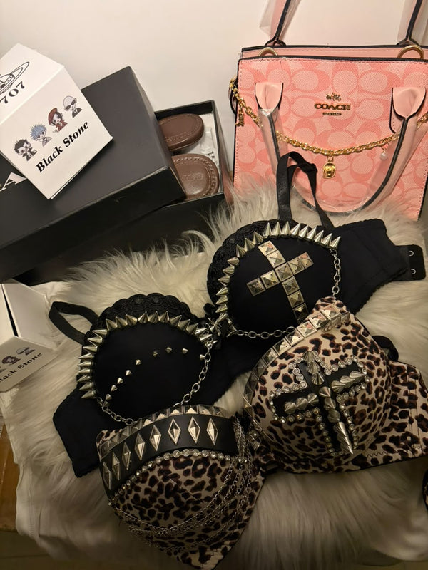 Cross Spike Bralette