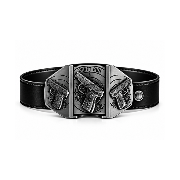 Engraved Gun Lighter Belt