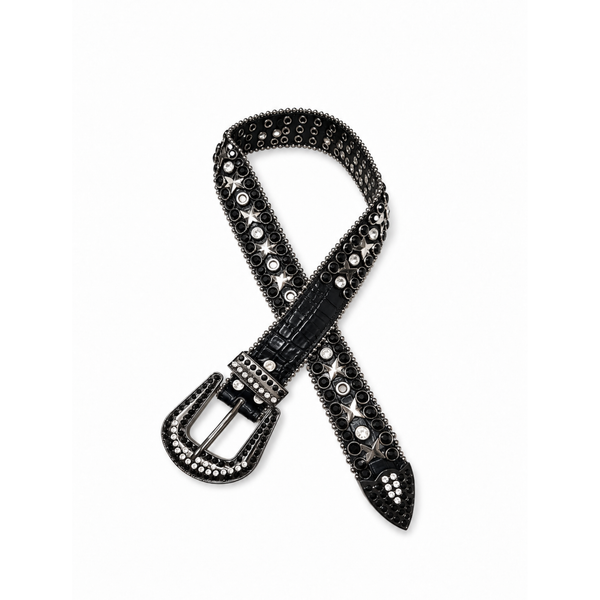 X Engraved Studded Belt
