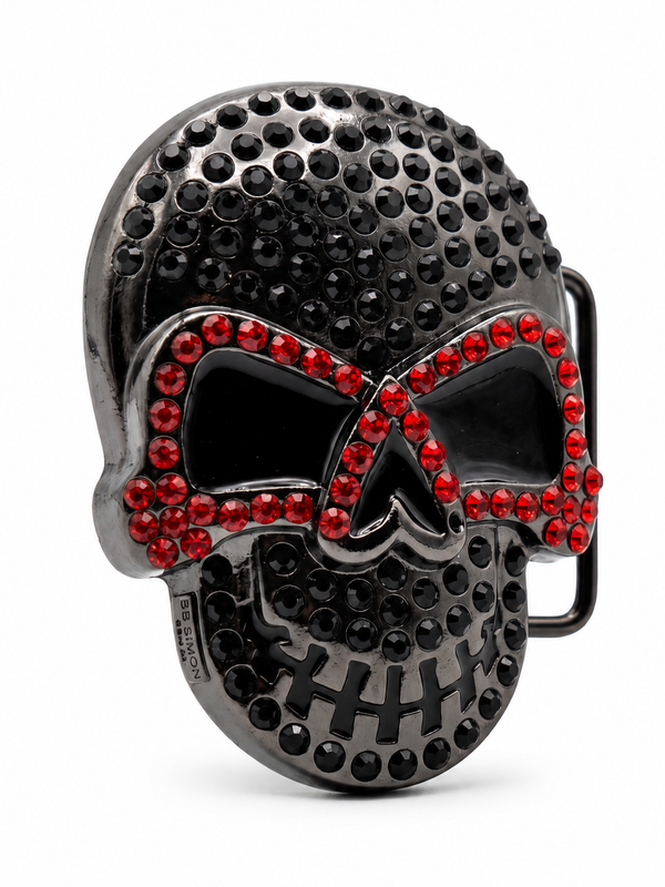 Red Skull Studded Belt