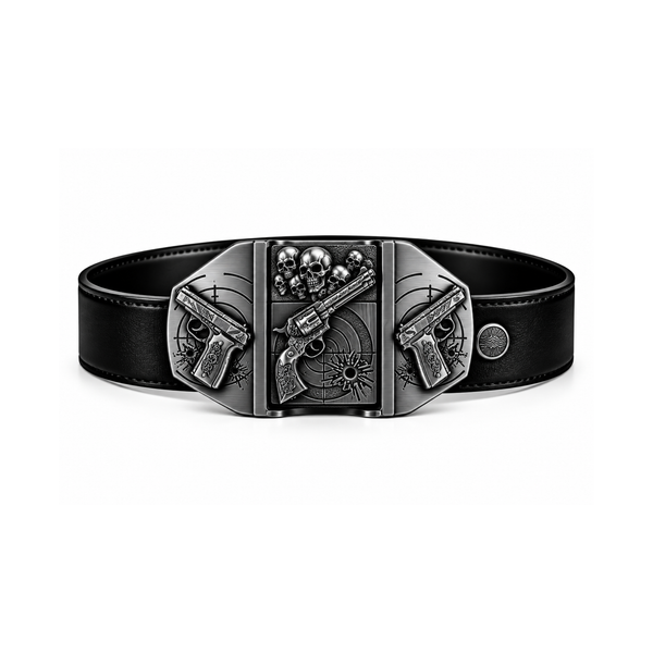 Skull Gun Lighter Belt