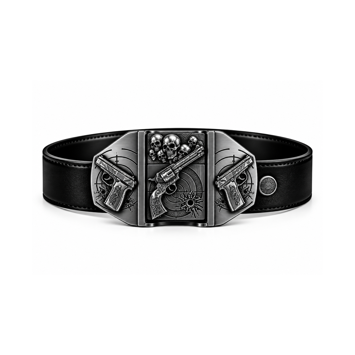 Skull Gun Lighter Belt