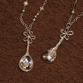 Mixed Metal Spoon Necklace